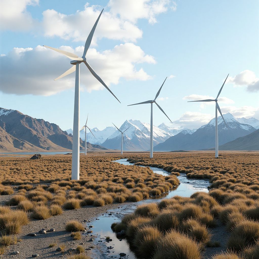 Estaciones de carga eólicas en Patagonia
