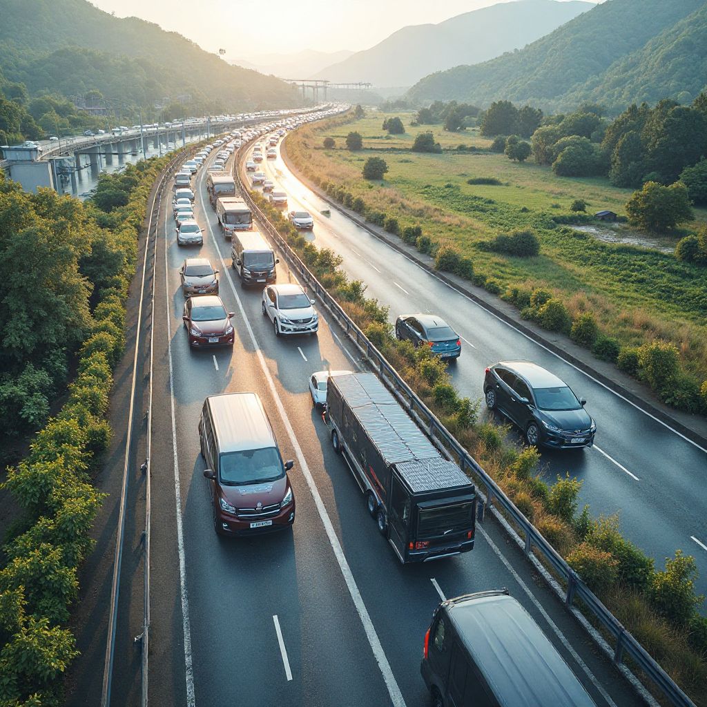 Corredor solar en autopista